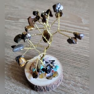 Gemstone Tigers Eye Tree Of Life